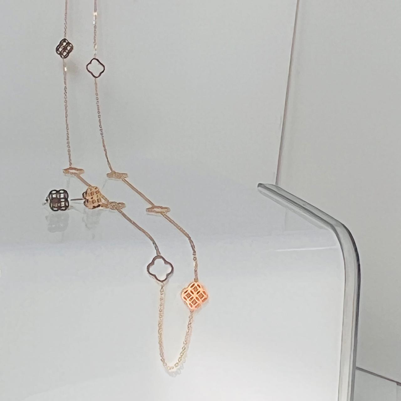 سلسال مع أقراط – لمسة ذهبية Golden Touch – Necklace & Earrings Set